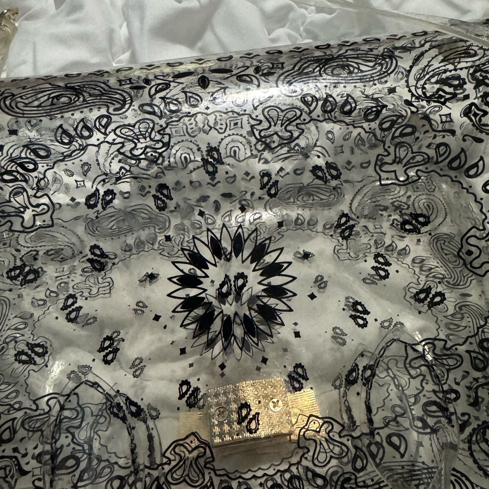 Clear Transparent Paisley Print Shoulder Bag NEW - Picture 7 of 12